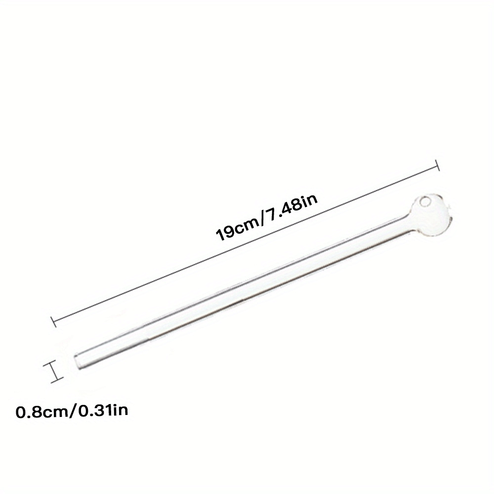 Umweltfreundlicher, hochhitzebeständiger Trinkhalm aus Glas mit runder Spitze