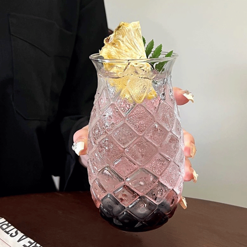 Pineapple Shaped Glass Tumbler