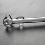 Glass straw close-up